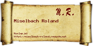 Miselbach Roland névjegykártya